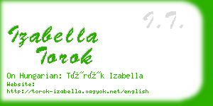 izabella torok business card