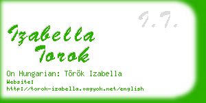 izabella torok business card